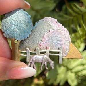 Mystique Boutique Pastel Landscape Brooch